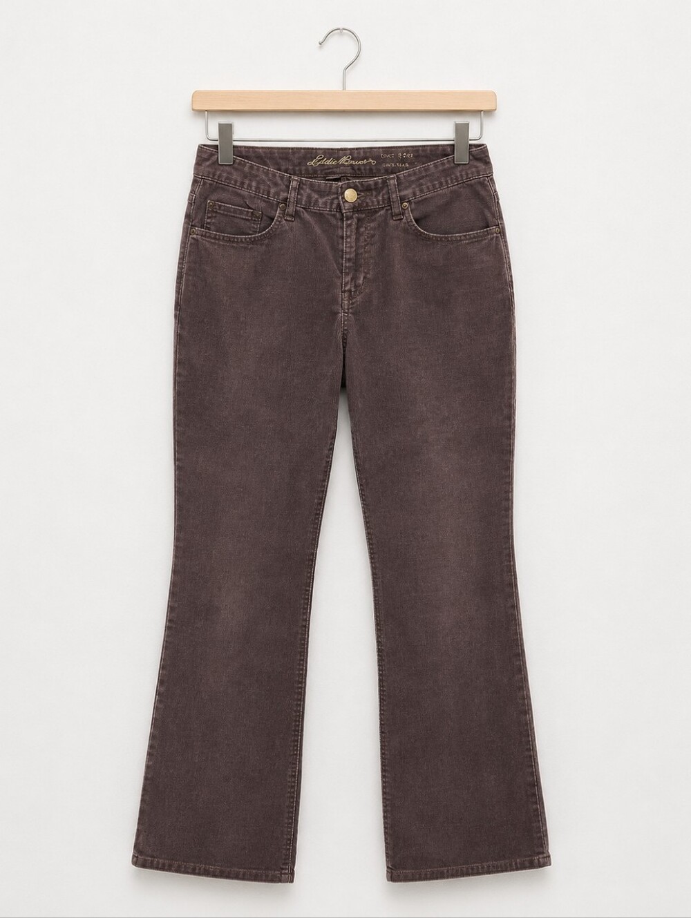 Eddie Bauer Curvy Bootcut Brown Corduroy Pants Size 12